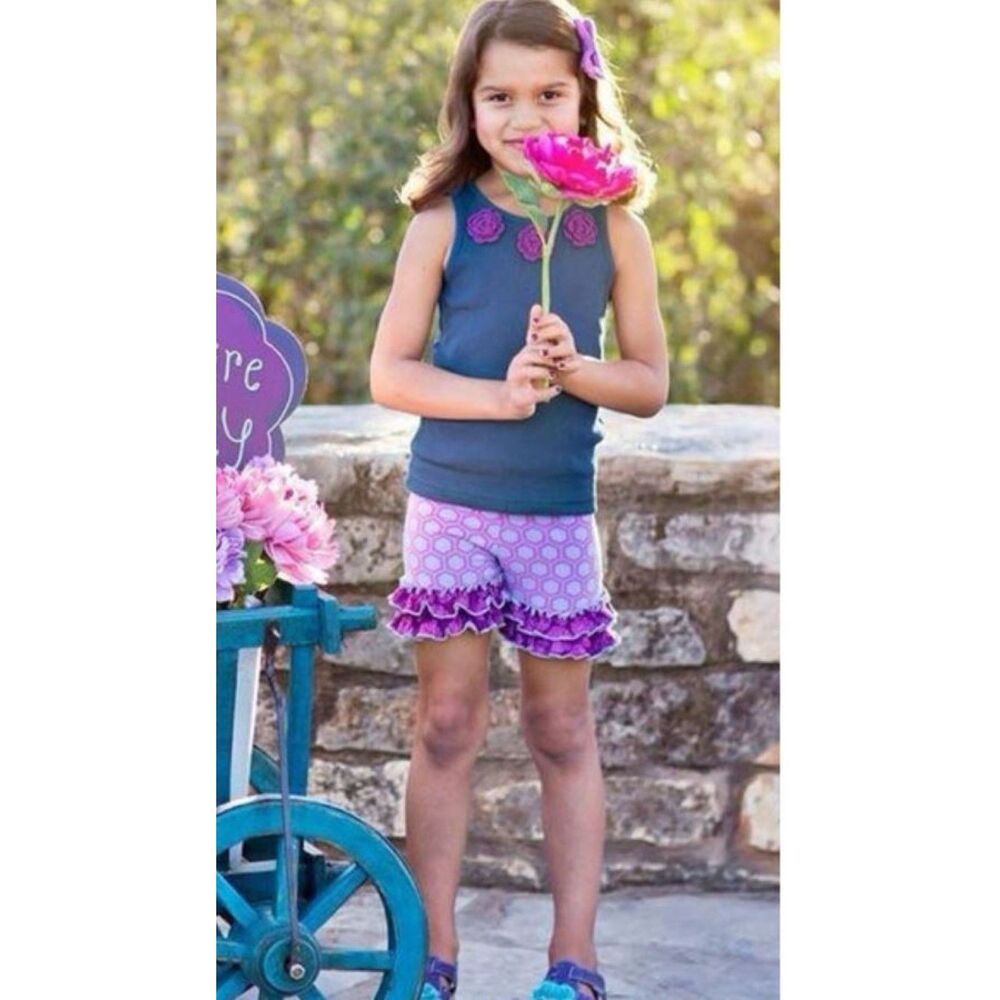 NEW Matilda Jane girl shirt top 12M 4 6 July tank navy purple Wonderful Parade